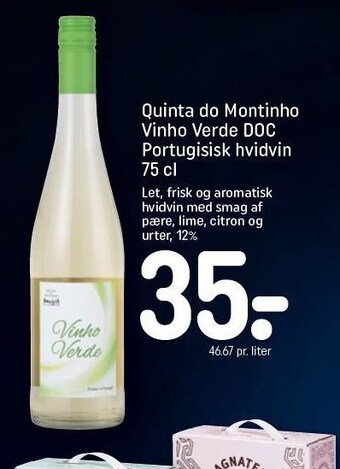Quinta do montinho vinho verde DOC portugisisk hvidvin
