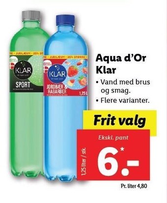 Lidl Aqua d'Or klar tilbud