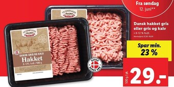 Lidl Dansk hakket gris eller gris og kalv tilbud