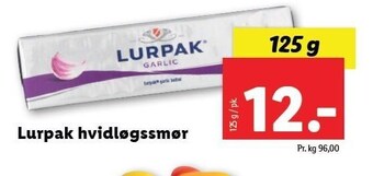 Lidl Lurpak hvidløgssmør tilbud