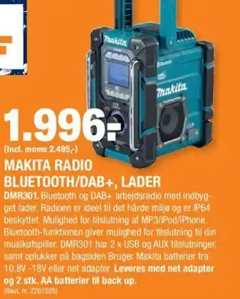 Stark Makita Radio Bluetooth/Dab+, Lader tilbud