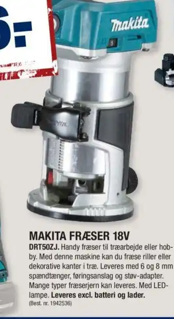 Stark Makita Fræser 18V tilbud