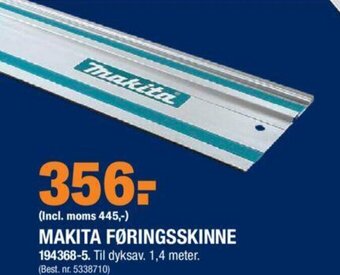 Stark Makita Føringsskinne tilbud