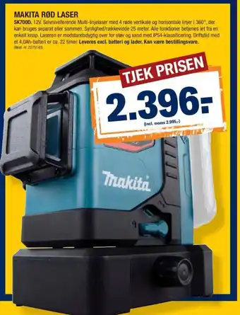 Stark Makita Rød Laser tilbud