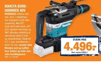 Stark Makita Bore-Hammer 40V tilbud