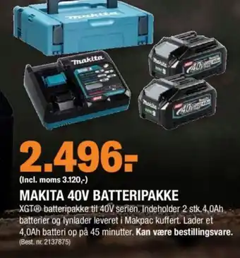 Stark Makita 40V Batteripakke tilbud