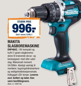 Stark Makita Slagboremaskine DHP484Z tilbud