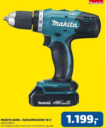 Davidsen Makita bore- og skruemaskine tilbud