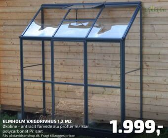Davidsen Elmholm drivhus tilbud