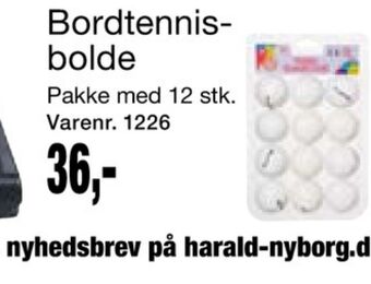 Harald Nyborg Ukendt bordtennisbolde tilbud