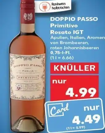 Kaufland Doppio Passo Primitivo Rosato IGT tilbud