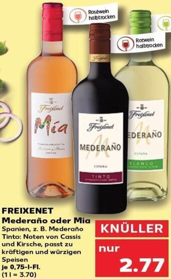 Kaufland DE Freixenet Mederaño oder Mia tilbud