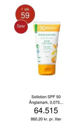 Coop.dk MAD Sollotion SPF 50 Änglamark tilbud