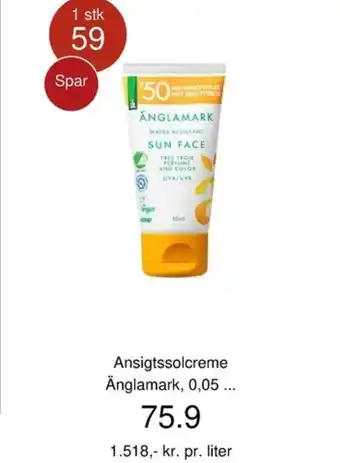 Coop.dk MAD Ansigtssolcreme Änglamark tilbud