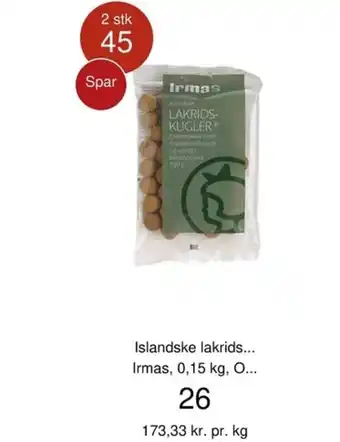 Islandske lakrids Irmas