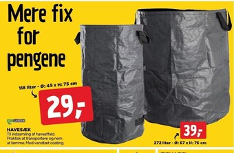 jem & fix Havesæk tilbud