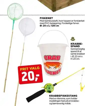 jem & fix Fiskenet, krabbespand el. krabbefiskestang tilbud