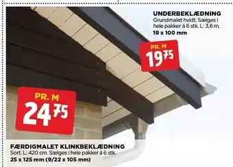 jem & fix Færdigmalet klinkbeklædning og underbeklædning tilbud