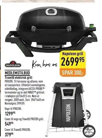 Imerco Napoleon grill - medlemstilbud, Vogn, Cover tilbud