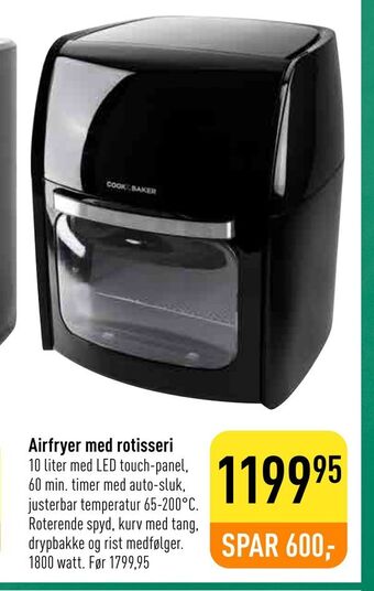 Imerco Airfryer med rotisseri tilbud