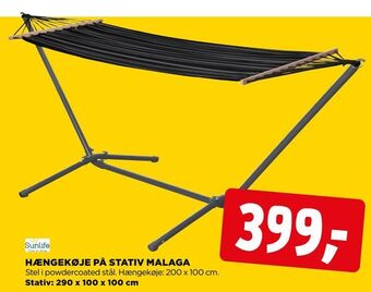 jem & fix Hængekøje på stativ malaga tilbud