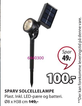 JYSK Sparv Solcellelampe tilbud