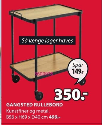 JYSK Gangsted Rullebord tilbud