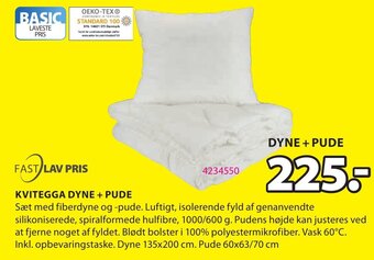 JYSK Kvitegga Dyne + Pude tilbud