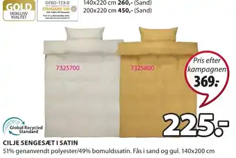 JYSK Cilje Sengesæt I Satin tilbud