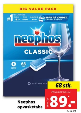 Lidl Neophos maskinopvask-tabs tilbud