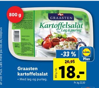 Lidl Graasten kartoffelsalat tilbud