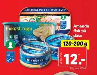 Lidl Amanda torskelever tilbud
