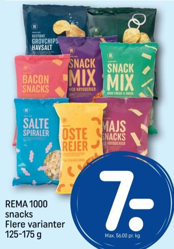 REMA 1000 Rema 1000 snacks tilbud