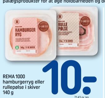 REMA 1000 Rema 1000 hamburgerryg tilbud