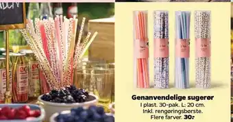 Netto Genanvendelige sugerør - Flere farver tilbud