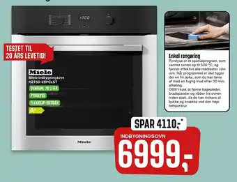 Skousen Miele indbygningsovn H2760-2BPCLST tilbud