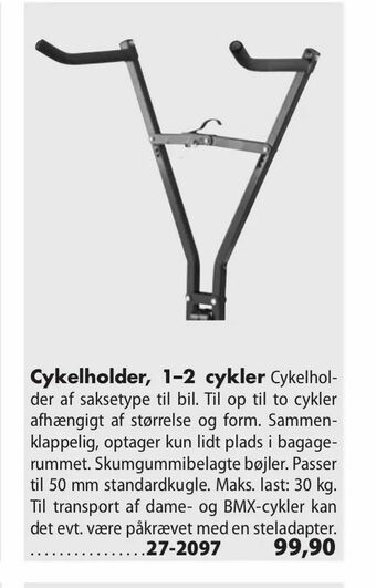 Biltema Cykelholder, 1-2 cykler tilbud
