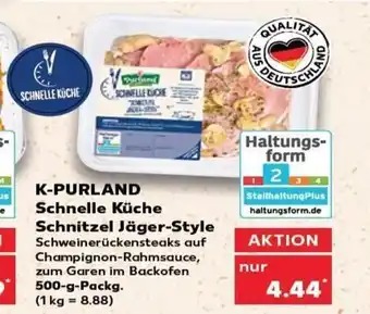 Kaufland DE K-Purland Schnelle Küche Schnitzel Jäger-Style tilbud