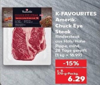 Kaufland K-Favourites Amerik Chuck Eye Steak tilbud