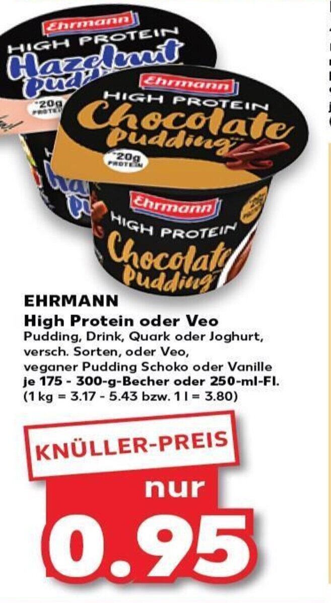 Ehrmann High Protein Oder Veo tilbud hos Kaufland