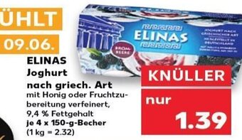Kaufland DE Elinas Joghurt Nach Griech Art tilbud