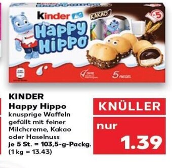 Kinder Happy Hippo