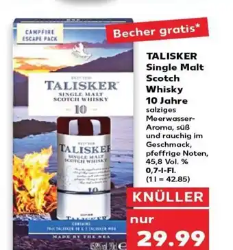 Kaufland Talisker Single Malt Scotch Whisky 10 Jahre tilbud