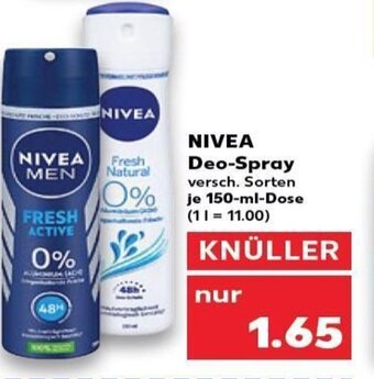 Kaufland DE Nivea Deo-Spray tilbud