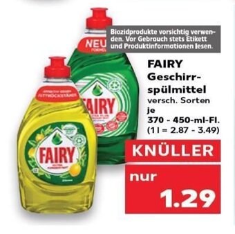 Kaufland Fairy Geschirr Spülmittel tilbud