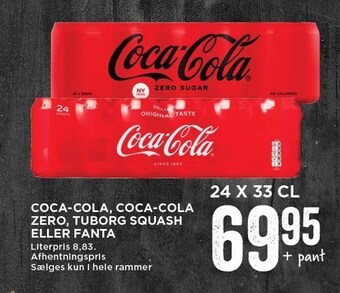 MENY Coca-Cola, Coca Cola Zero, Tuborg Squash el. Fanta tilbud