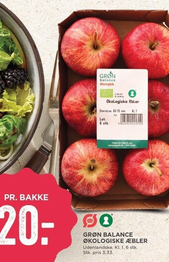 MENY Grøn Balance økologiske æbler tilbud