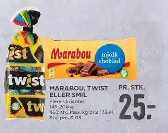 MENY Marabou, Twist eller Smil tilbud