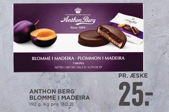 MENY Anthon Berg Blomme i Madeira tilbud