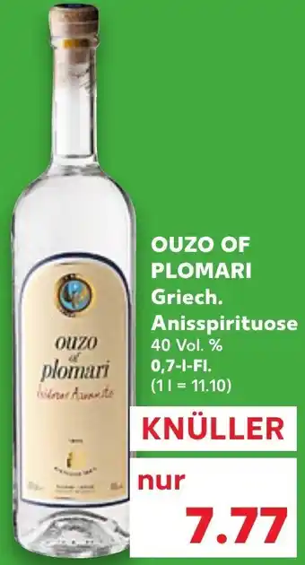 Kaufland DE Ouzo Of Plomari Griech. Anisspirituose 0,7 L tilbud